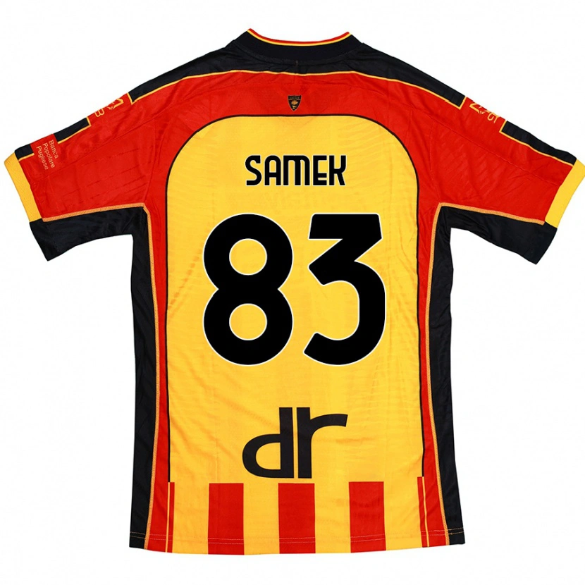 Danxen Dame Daniel Samek #83 Gul Rød Hjemmetrøye Drakt Trøye 2024/25 Skjorter T-Skjorte