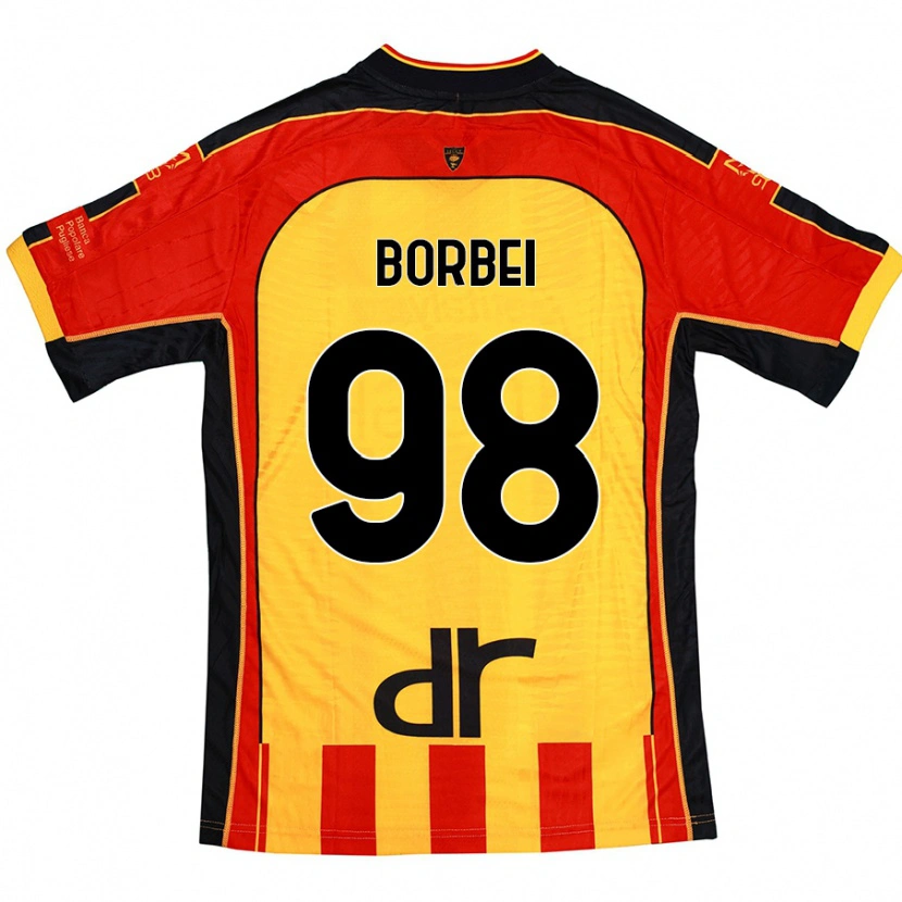 Danxen Dame Alexandru Borbei #98 Gul Rød Hjemmetrøye Drakt Trøye 2024/25 Skjorter T-Skjorte