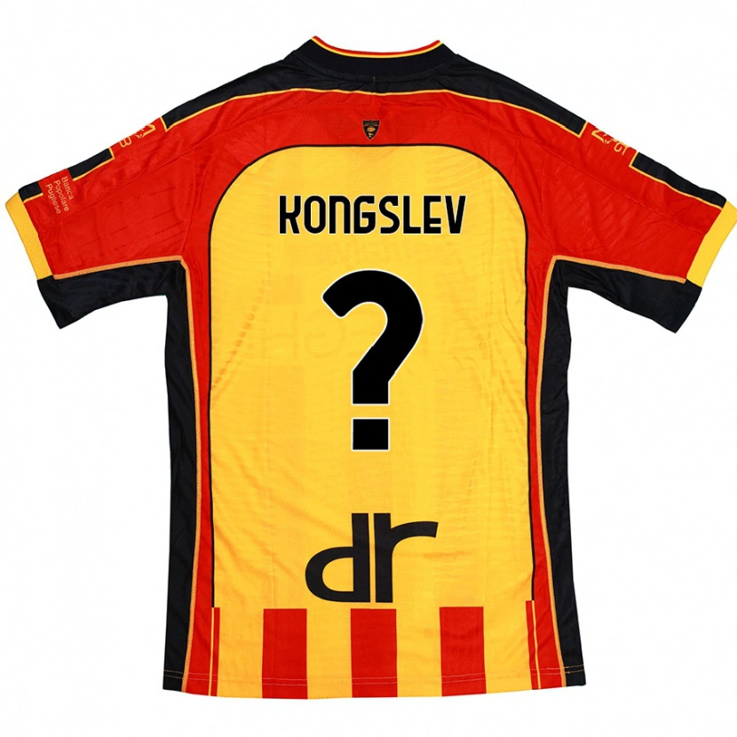 Danxen Dame Frederik Kongslev #0 Gul Rød Hjemmetrøye Drakt Trøye 2024/25 Skjorter T-Skjorte