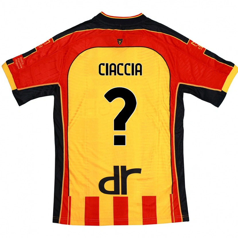 Danxen Dame Mattia Ciaccia #0 Gul Rød Hjemmetrøye Drakt Trøye 2024/25 Skjorter T-Skjorte