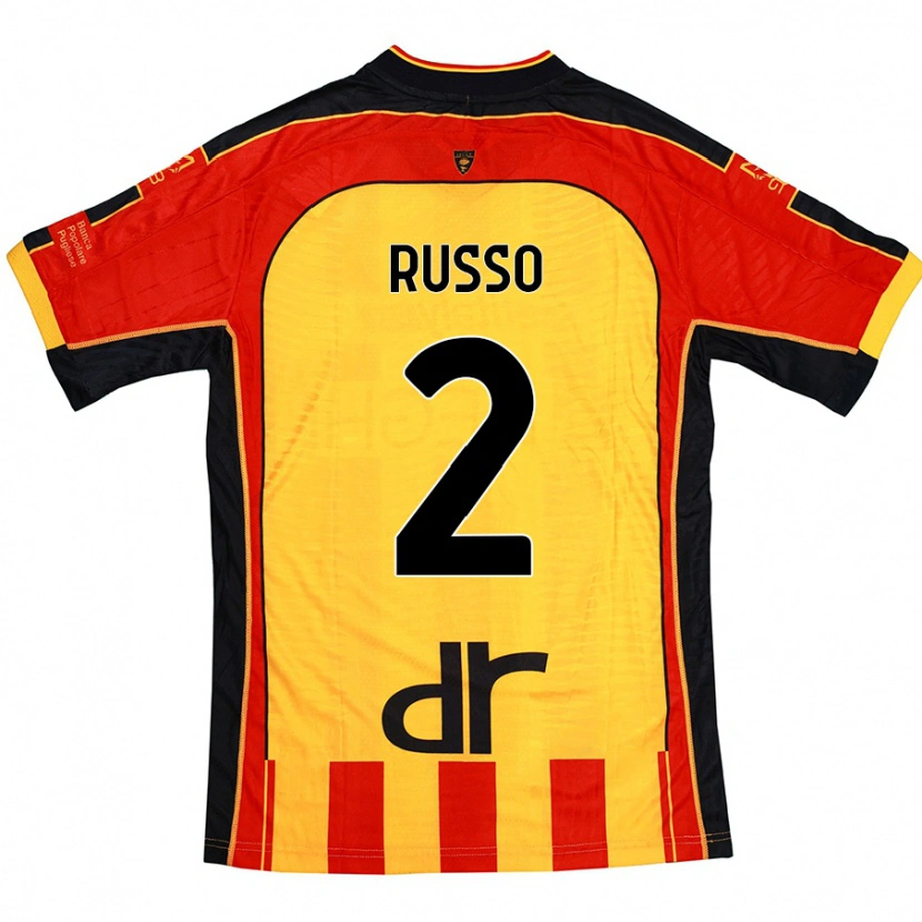 Danxen Dame Luca Russo #2 Gul Rød Hjemmetrøye Drakt Trøye 2024/25 Skjorter T-Skjorte