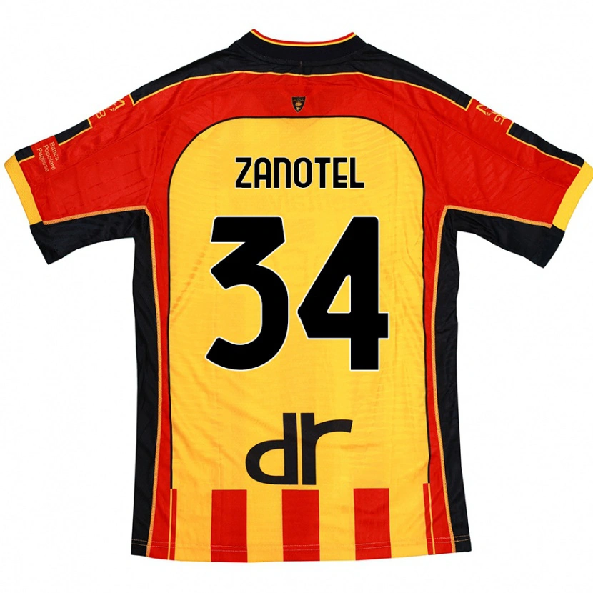 Danxen Dame Giovanni Zanotel #34 Gul Rød Hjemmetrøye Drakt Trøye 2024/25 Skjorter T-Skjorte