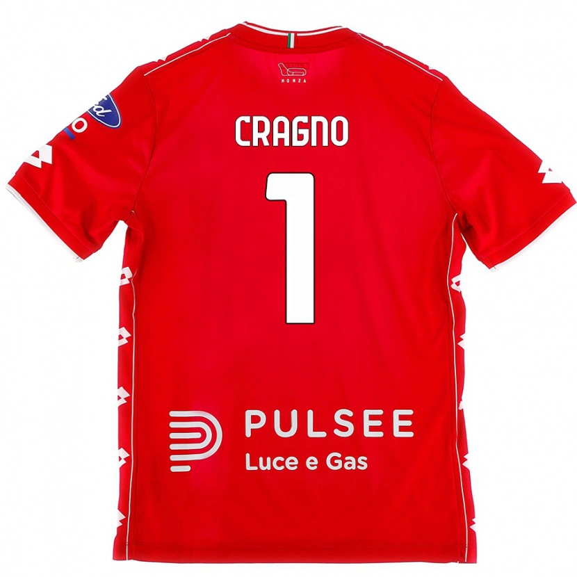 Danxen Dame Alessio Cragno #1 Rød Hvit Hjemmetrøye Drakt Trøye 2024/25 Skjorter T-Skjorte