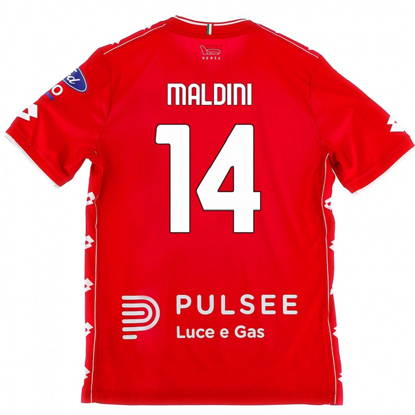 Danxen Dame Daniel Maldini #14 Rød Hvit Hjemmetrøye Drakt Trøye 2024/25 Skjorter T-Skjorte