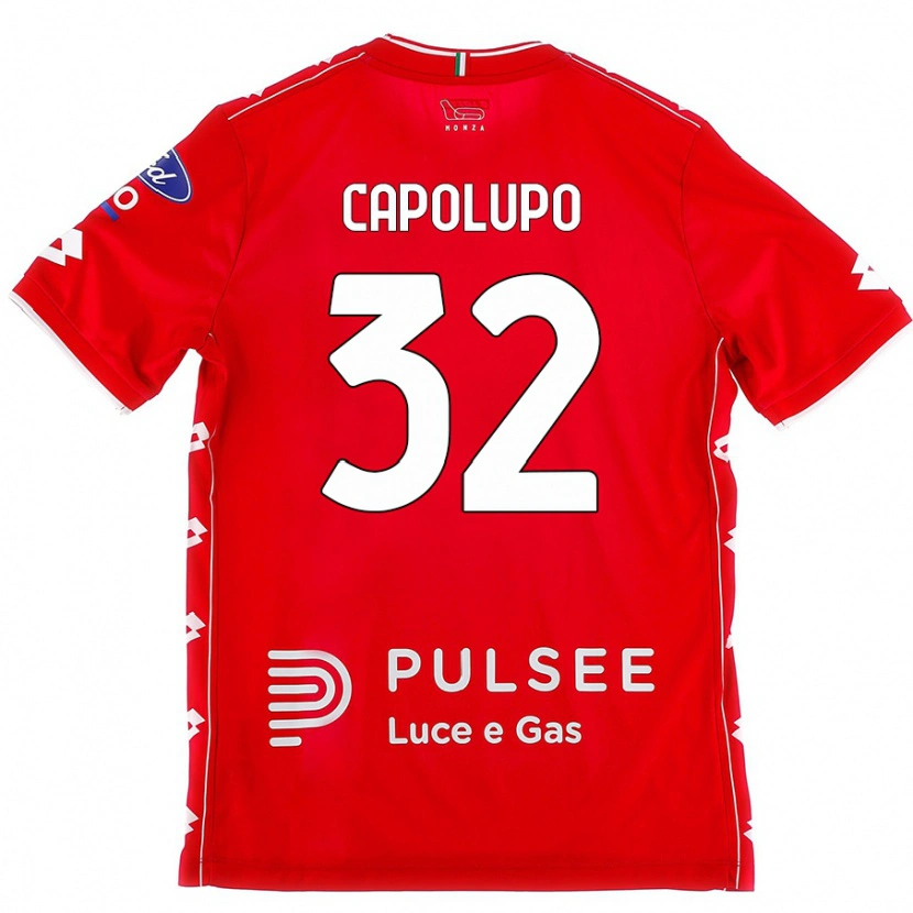Danxen Dame Samuele Capolupo #32 Rød Hvit Hjemmetrøye Drakt Trøye 2024/25 Skjorter T-Skjorte