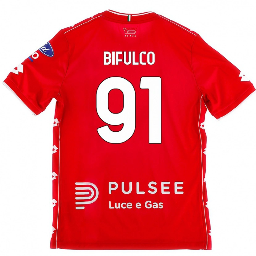 Danxen Dame Davide Bifulco #91 Rød Hvit Hjemmetrøye Drakt Trøye 2024/25 Skjorter T-Skjorte