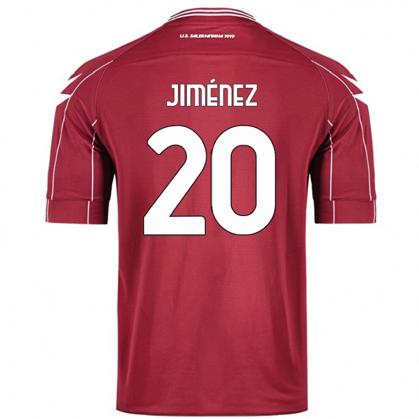Danxen Dame Kaleb Jiménez #20 Burgund Hjemmetrøye Drakt Trøye 2024/25 Skjorter T-Skjorte