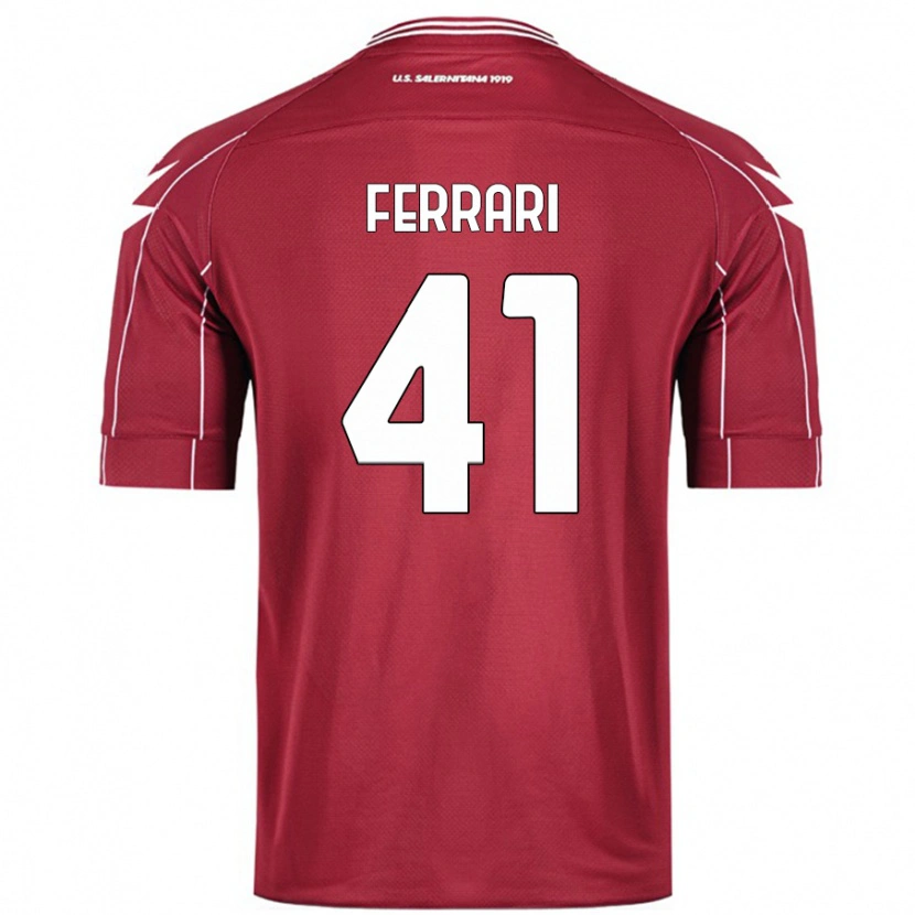 Danxen Dame Tommaso Ferrari #41 Burgund Hjemmetrøye Drakt Trøye 2024/25 Skjorter T-Skjorte