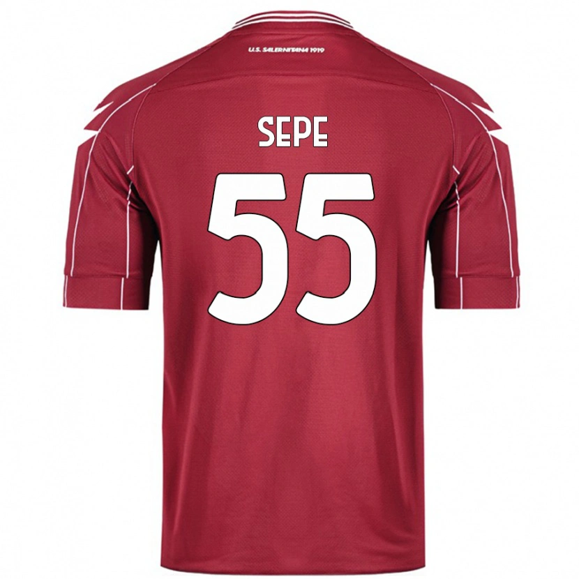Danxen Dame Luigi Sepe #55 Burgund Hjemmetrøye Drakt Trøye 2024/25 Skjorter T-Skjorte