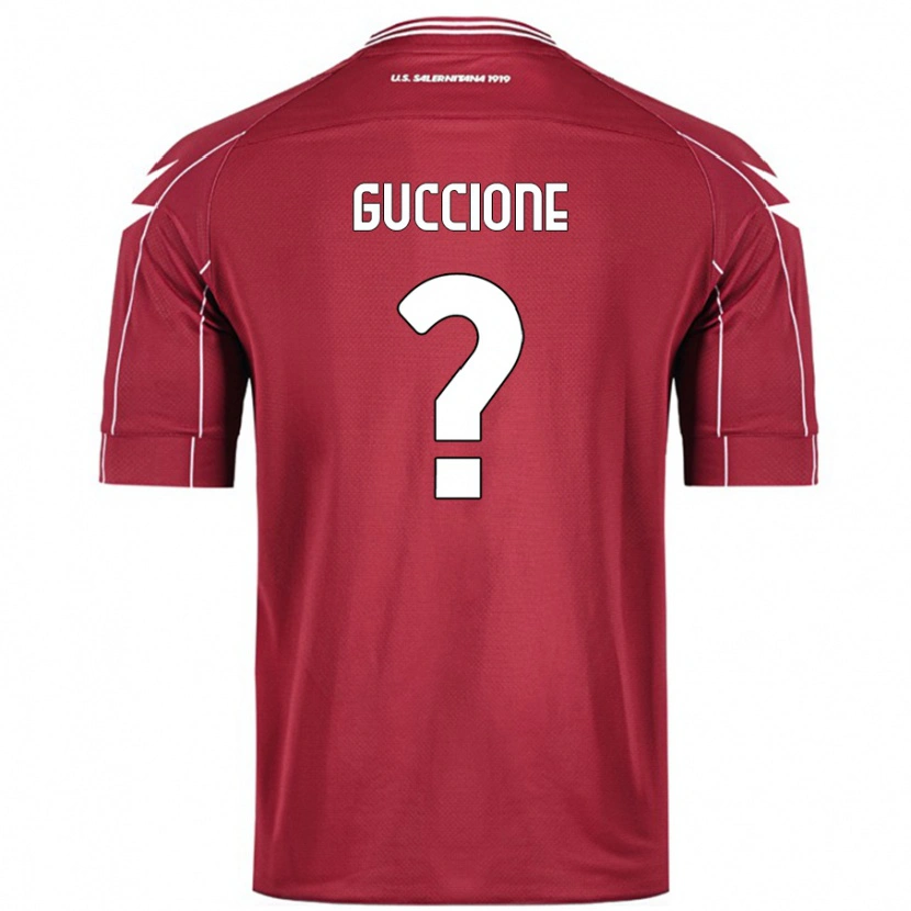 Danxen Dame Niccolò Guccione #0 Burgund Hjemmetrøye Drakt Trøye 2024/25 Skjorter T-Skjorte