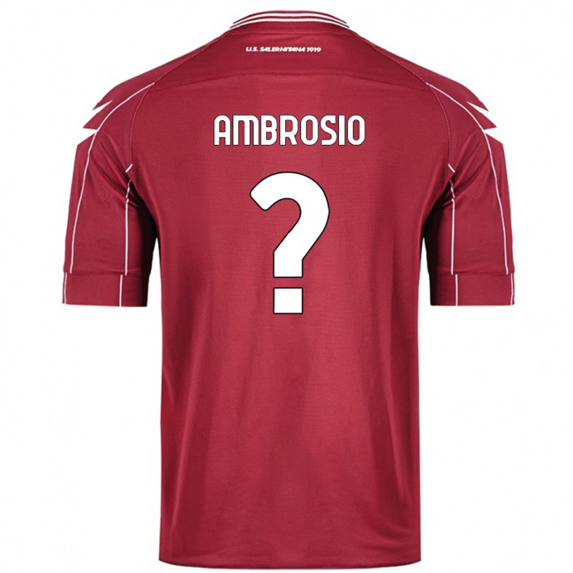 Danxen Dame Alfonso Ambrosio #0 Burgund Hjemmetrøye Drakt Trøye 2024/25 Skjorter T-Skjorte