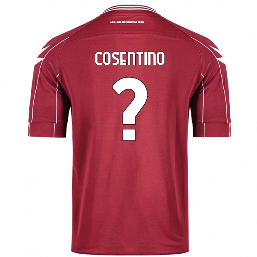 Danxen Dame Aldo Cosentino #0 Burgund Hjemmetrøye Drakt Trøye 2024/25 Skjorter T-Skjorte