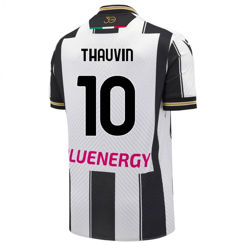 Danxen Dame Florian Thauvin #10 Hvit Svart Hjemmetrøye Drakt Trøye 2024/25 Skjorter T-Skjorte