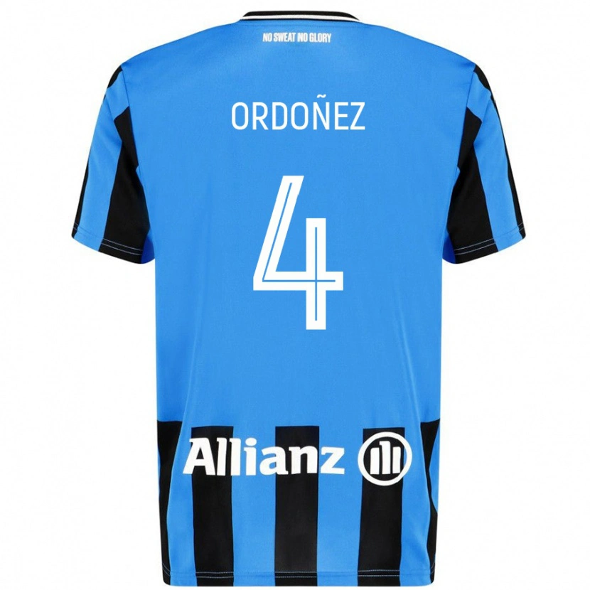 Danxen Dame Joel Ordóñez #4 Himmelblå Svart Hjemmetrøye Drakt Trøye 2024/25 Skjorter T-Skjorte