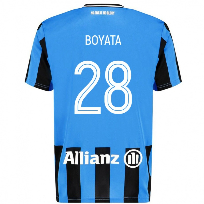 Danxen Dame Dedryck Boyata #28 Himmelblå Svart Hjemmetrøye Drakt Trøye 2024/25 Skjorter T-Skjorte