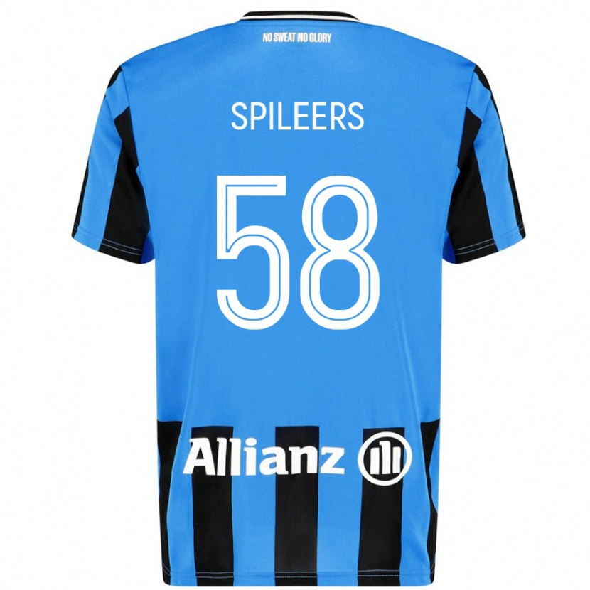 Danxen Dame Jorne Spileers #58 Himmelblå Svart Hjemmetrøye Drakt Trøye 2024/25 Skjorter T-Skjorte