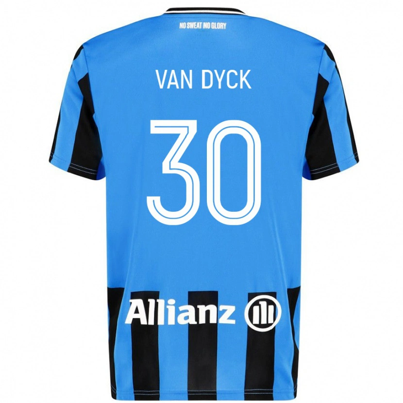 Danxen Dame Nell Van Dyck #30 Himmelblå Svart Hjemmetrøye Drakt Trøye 2024/25 Skjorter T-Skjorte