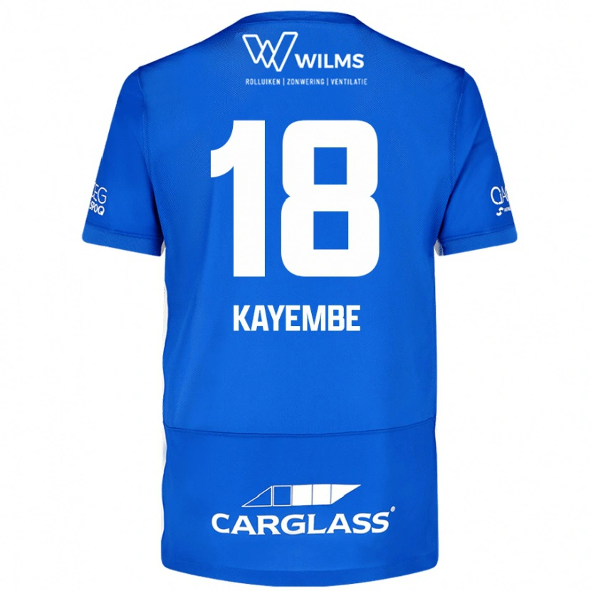 Danxen Dame Joris Kayembe #18 Blå Hjemmetrøye Drakt Trøye 2024/25 Skjorter T-Skjorte