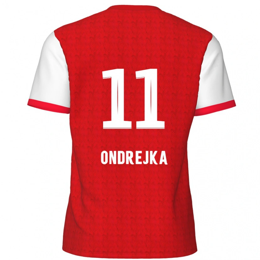 Danxen Dame Jacob Ondrejka #11 Rød Hvit Hjemmetrøye Drakt Trøye 2024/25 Skjorter T-Skjorte