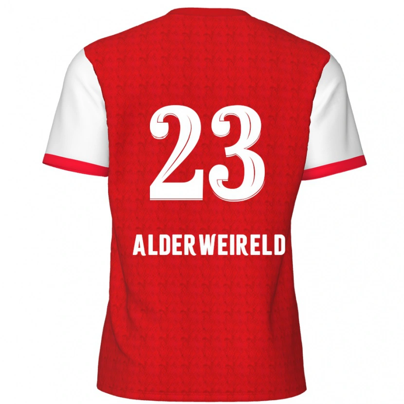 Danxen Dame Toby Alderweireld #23 Rød Hvit Hjemmetrøye Drakt Trøye 2024/25 Skjorter T-Skjorte