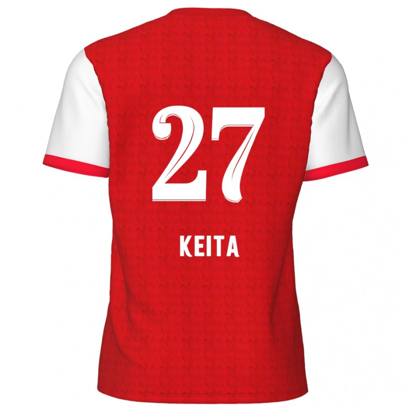 Danxen Dame Mandela Keita #27 Rød Hvit Hjemmetrøye Drakt Trøye 2024/25 Skjorter T-Skjorte