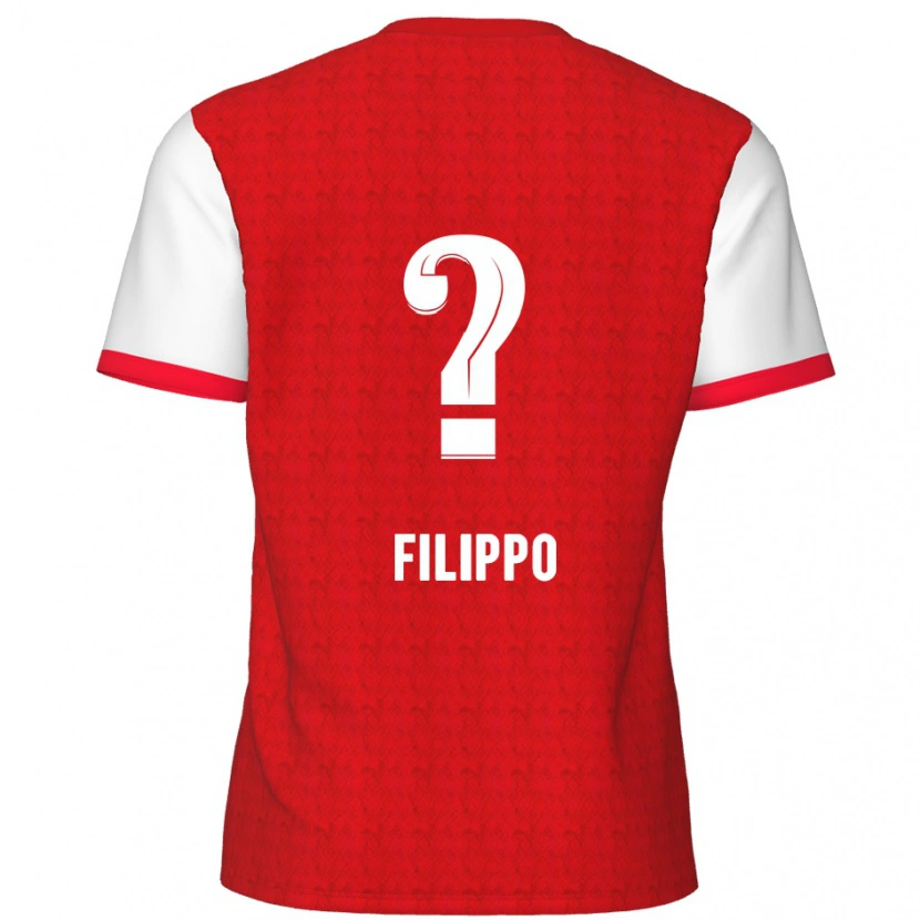 Danxen Dame Niels Filippo #0 Rød Hvit Hjemmetrøye Drakt Trøye 2024/25 Skjorter T-Skjorte