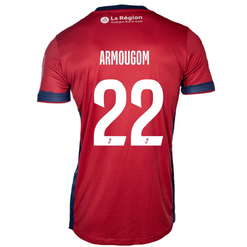 Danxen Dame Yoël Armougom #22 Lys Burgunder Hjemmetrøye Drakt Trøye 2024/25 Skjorter T-Skjorte