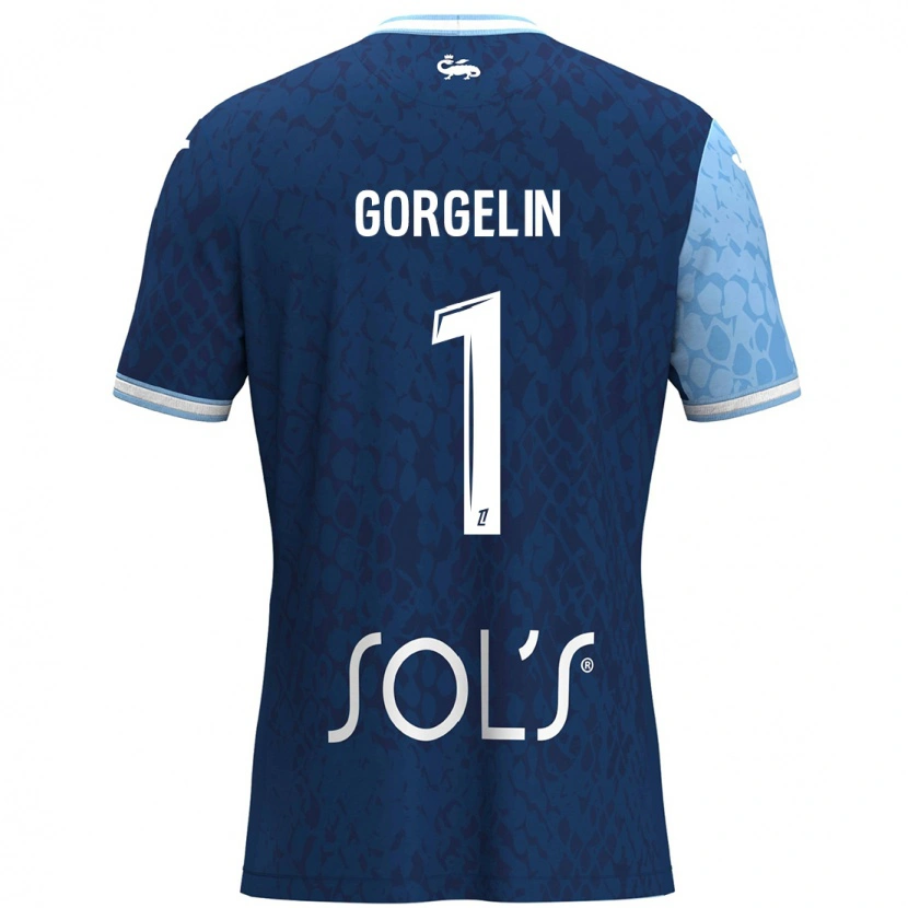 Danxen Dame Mathieu Gorgelin #1 Himmelblå Mørkeblå Hjemmetrøye Drakt Trøye 2024/25 Skjorter T-Skjorte