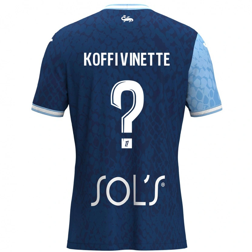 Danxen Dame Enzo Koffi Vinette #0 Himmelblå Mørkeblå Hjemmetrøye Drakt Trøye 2024/25 Skjorter T-Skjorte