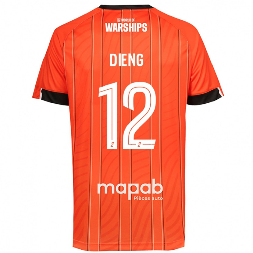 Danxen Dame Bamba Dieng #12 Oransje Hjemmetrøye Drakt Trøye 2024/25 Skjorter T-Skjorte
