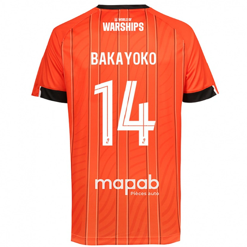 Danxen Dame Tiemoué Bakayoko #14 Oransje Hjemmetrøye Drakt Trøye 2024/25 Skjorter T-Skjorte