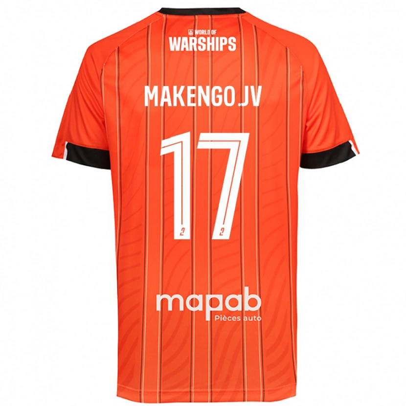 Danxen Dame Jean-Victor Makengo #17 Oransje Hjemmetrøye Drakt Trøye 2024/25 Skjorter T-Skjorte