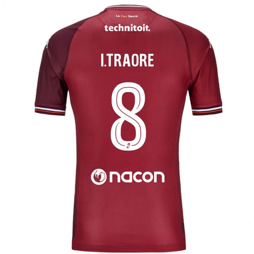 Danxen Dame Ismaël Traoré #8 Rød Granata Hjemmetrøye Drakt Trøye 2024/25 Skjorter T-Skjorte