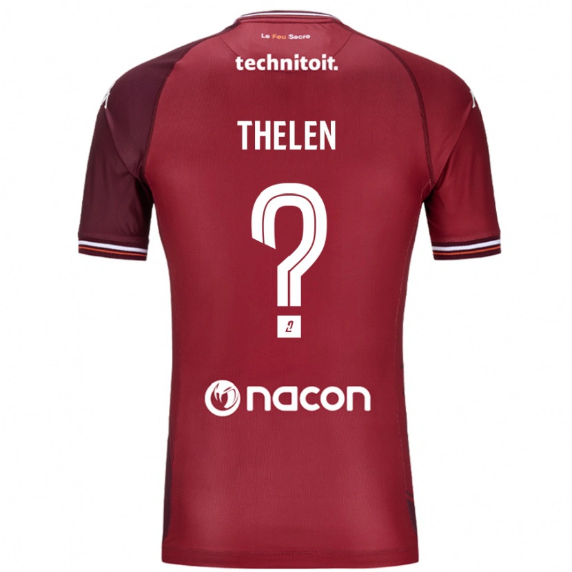 Danxen Dame Eliot Thelen #0 Rød Granata Hjemmetrøye Drakt Trøye 2024/25 Skjorter T-Skjorte