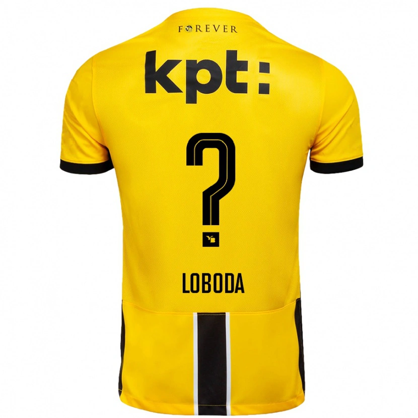 Danxen Dame Vincent Loboda #0 Gul Svart Hjemmetrøye Drakt Trøye 2024/25 Skjorter T-Skjorte