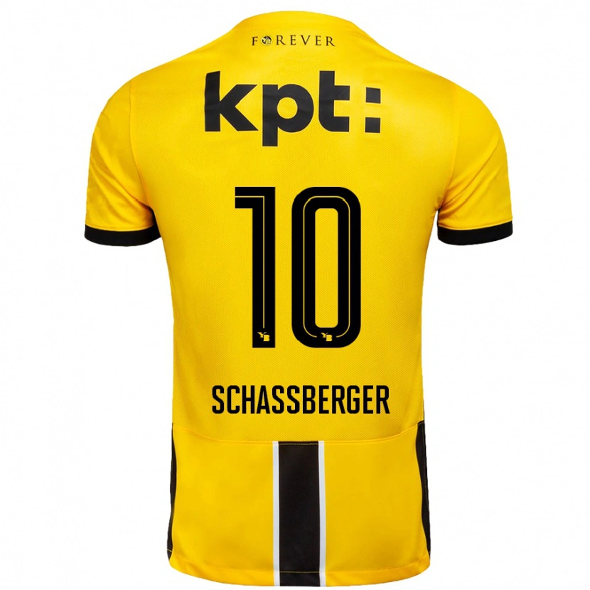Danxen Dame Julia Schassberger #10 Gul Svart Hjemmetrøye Drakt Trøye 2024/25 Skjorter T-Skjorte