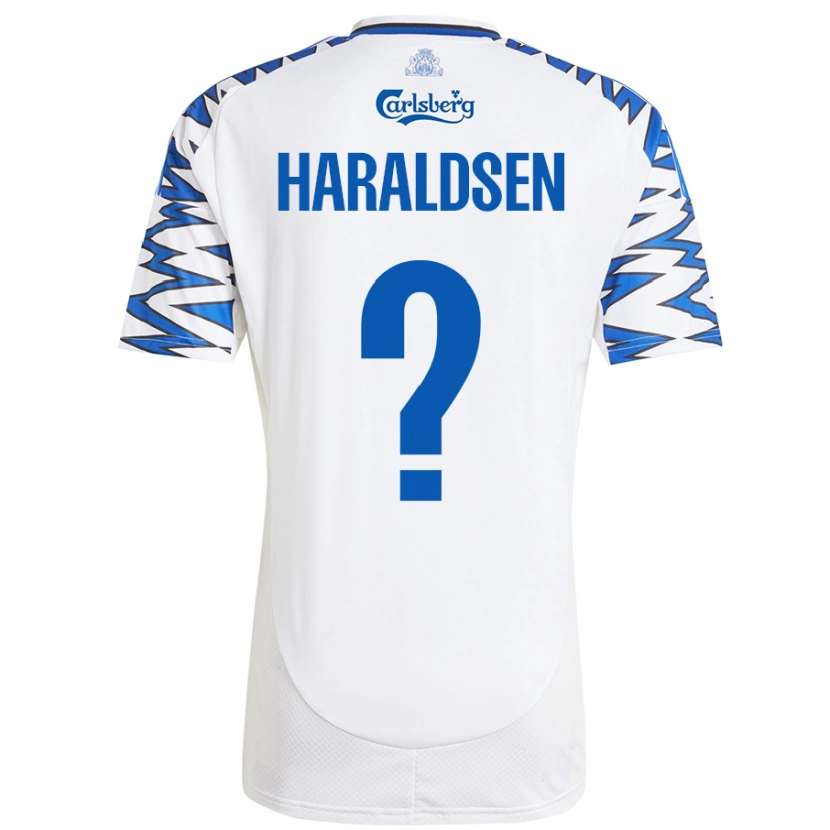 Danxen Dame Henrik Haraldsen #0 Hvit Himmelblå Hjemmetrøye Drakt Trøye 2024/25 Skjorter T-Skjorte