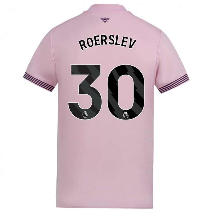 Danxen Dame Mads Roerslev #30 Rosa Bortetrøye Drakt Trøye 2024/25 Skjorter T-Skjorte