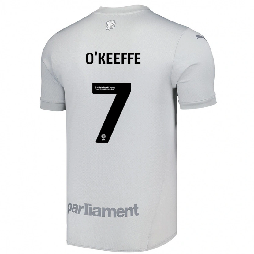 Danxen Dame Corey O'keeffe #7 Sølvgrå Bortetrøye Drakt Trøye 2024/25 Skjorter T-Skjorte