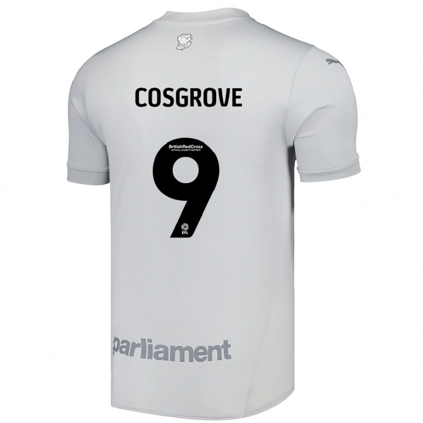 Danxen Dame Sam Cosgrove #9 Sølvgrå Bortetrøye Drakt Trøye 2024/25 Skjorter T-Skjorte