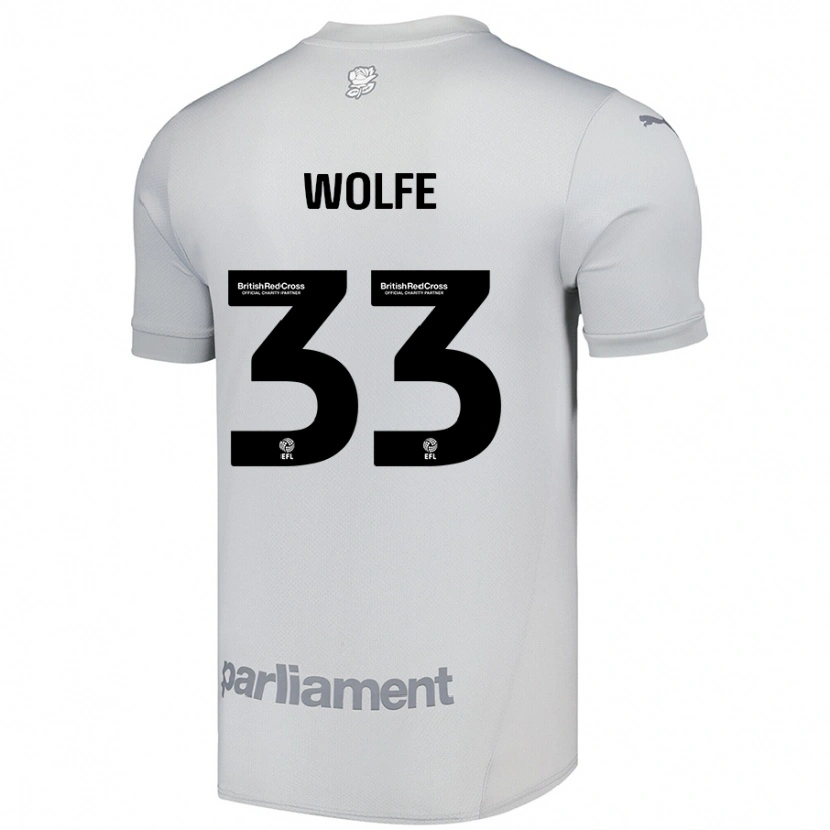 Danxen Dame Matty Wolfe #33 Sølvgrå Bortetrøye Drakt Trøye 2024/25 Skjorter T-Skjorte