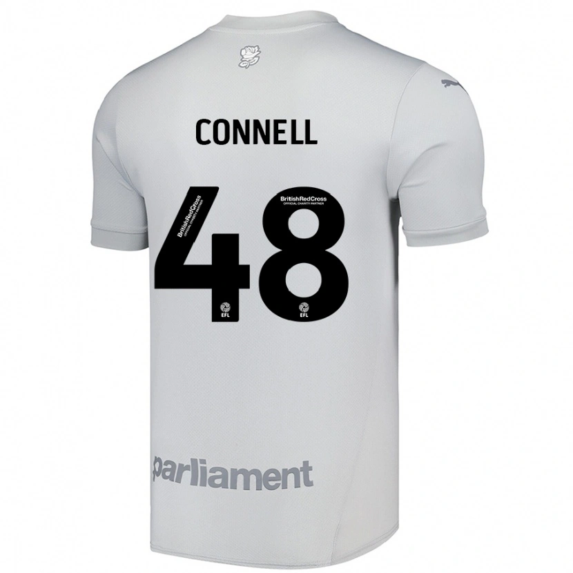 Danxen Dame Luca Connell #48 Sølvgrå Bortetrøye Drakt Trøye 2024/25 Skjorter T-Skjorte