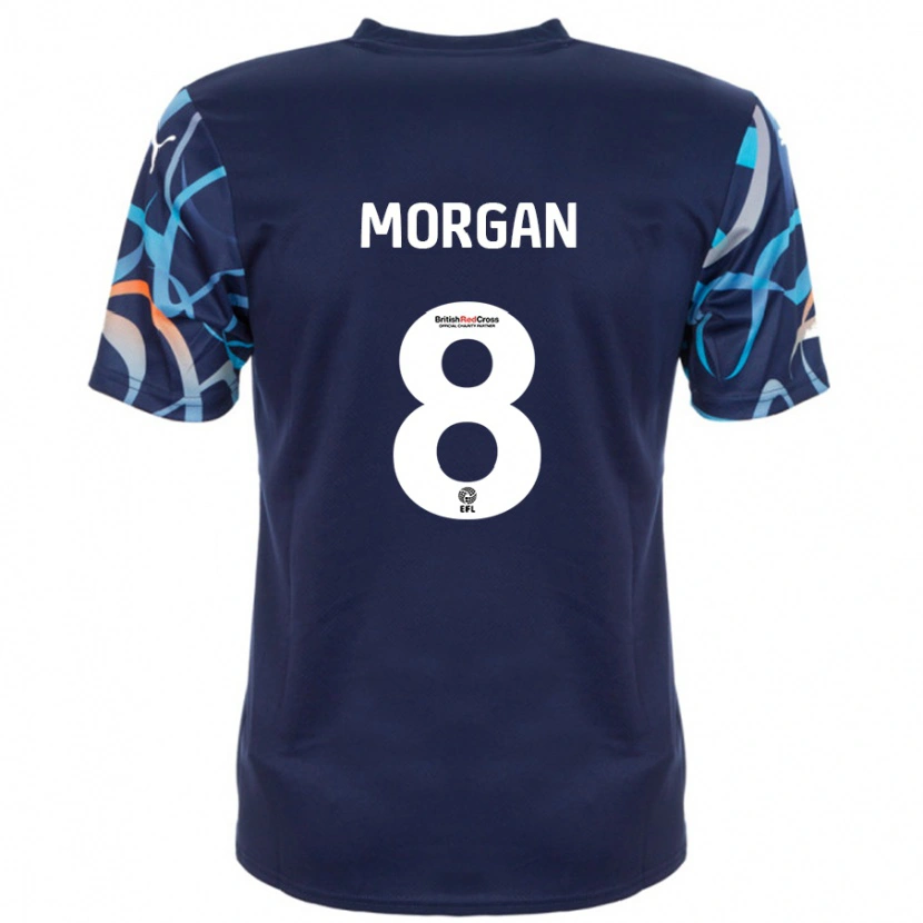 Danxen Dame Albie Morgan #8 Marineblå Bortetrøye Drakt Trøye 2024/25 Skjorter T-Skjorte