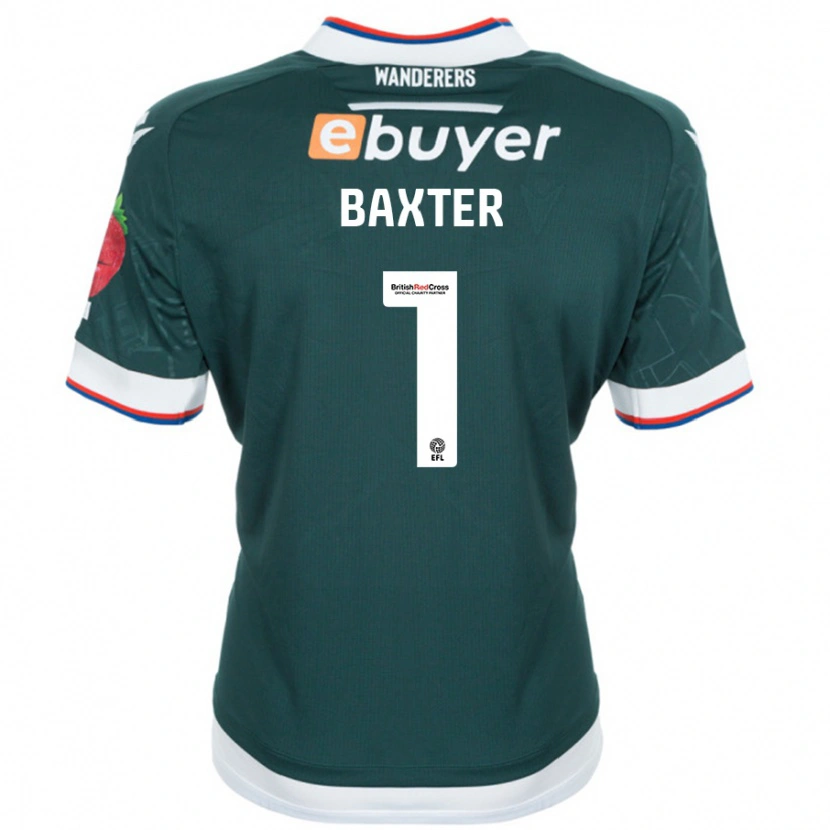 Danxen Dame Nathan Baxter #1 Mørk Grønn Bortetrøye Drakt Trøye 2024/25 Skjorter T-Skjorte