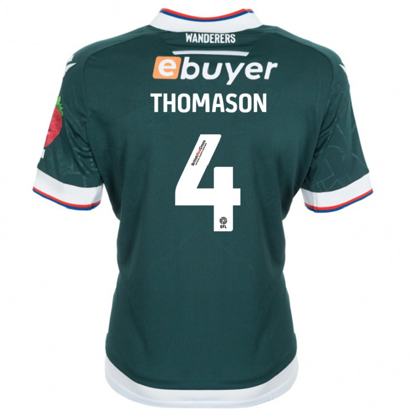 Danxen Dame George Thomason #4 Mørk Grønn Bortetrøye Drakt Trøye 2024/25 Skjorter T-Skjorte