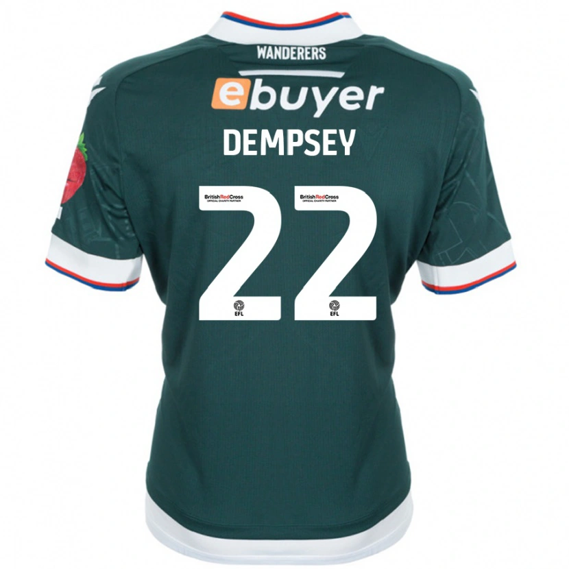 Danxen Dame Kyle Dempsey #22 Mørk Grønn Bortetrøye Drakt Trøye 2024/25 Skjorter T-Skjorte