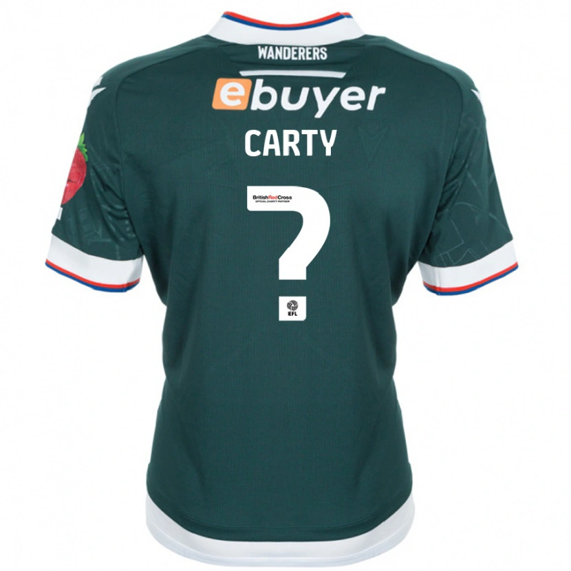 Danxen Dame Conor Carty #0 Mørk Grønn Bortetrøye Drakt Trøye 2024/25 Skjorter T-Skjorte