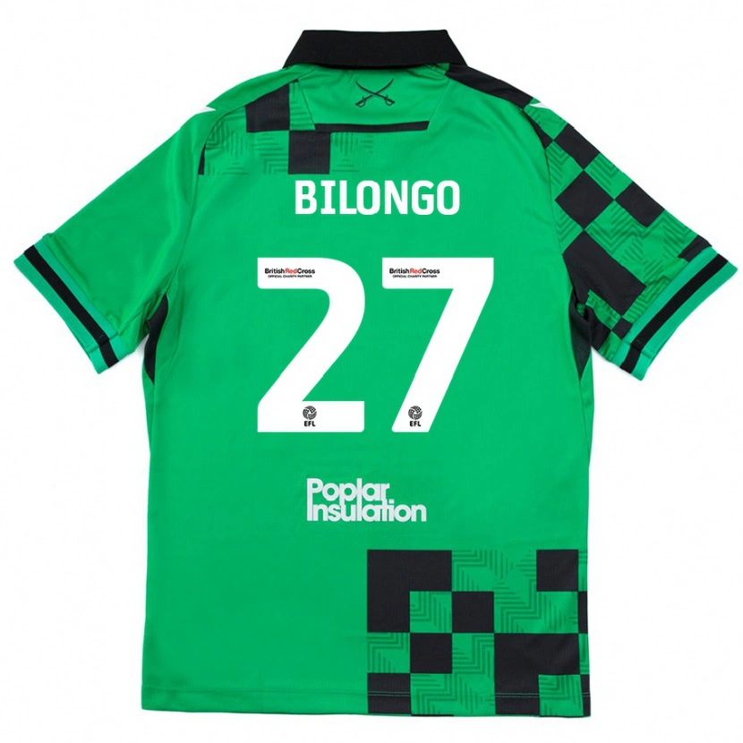 Danxen Dame Bryant Bilongo #27 Grønn Svart Bortetrøye Drakt Trøye 2024/25 Skjorter T-Skjorte