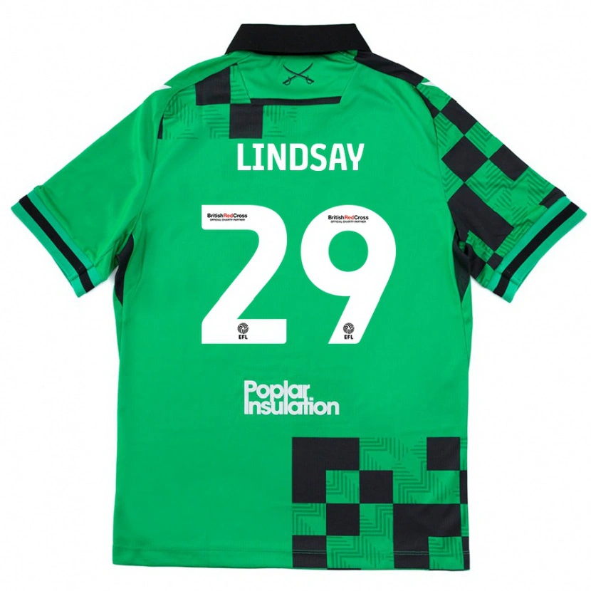 Danxen Dame Jamie Lindsay #29 Grønn Svart Bortetrøye Drakt Trøye 2024/25 Skjorter T-Skjorte
