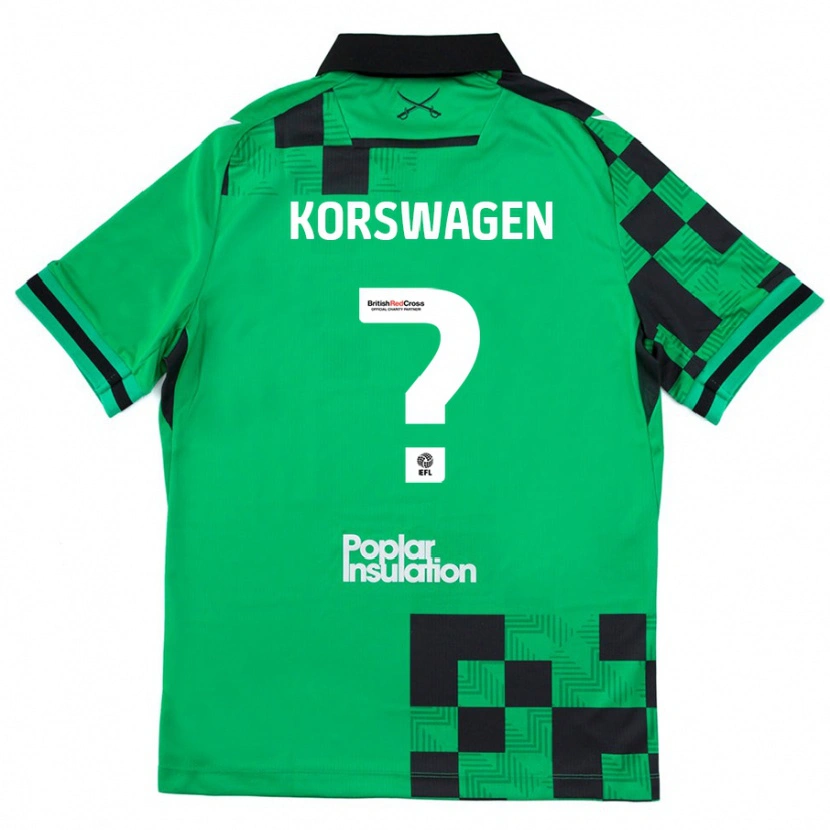 Danxen Dame Mattijis Korswagen #0 Grønn Svart Bortetrøye Drakt Trøye 2024/25 Skjorter T-Skjorte